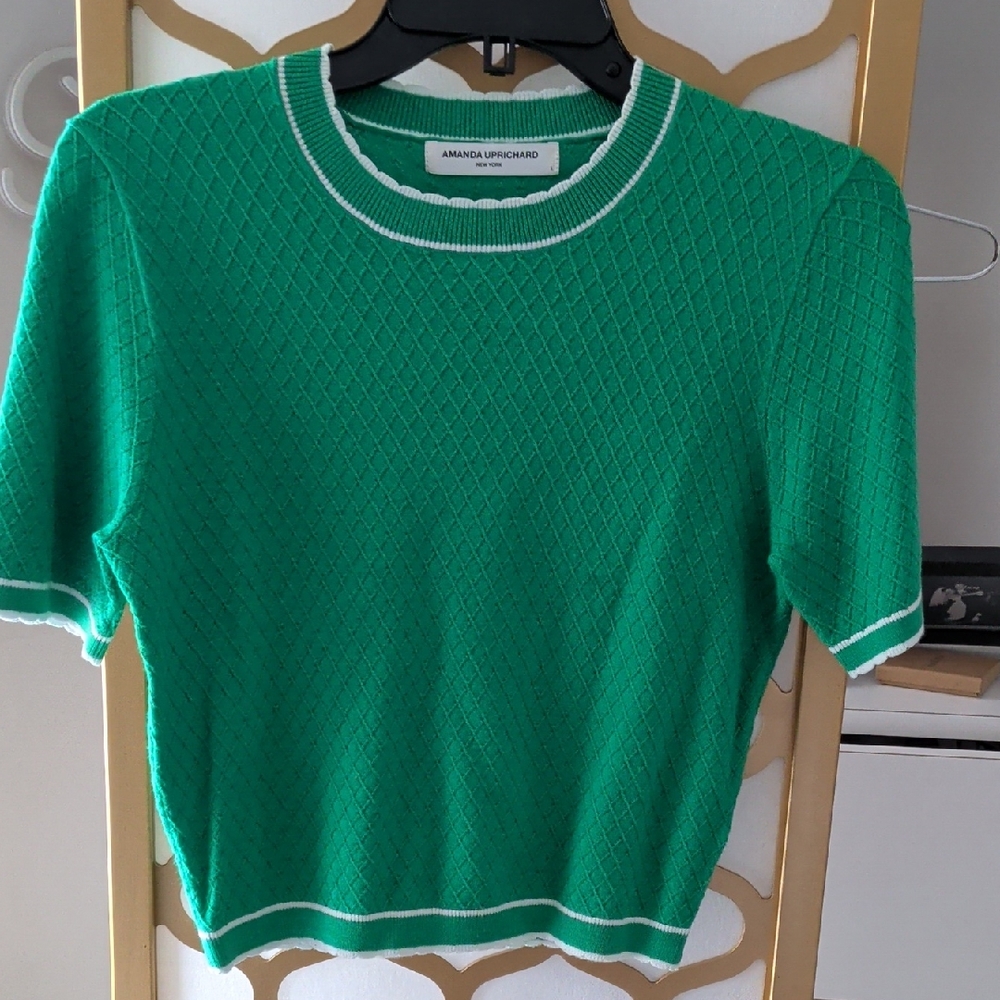 Amanda Uprichard Emerald Knit Tee